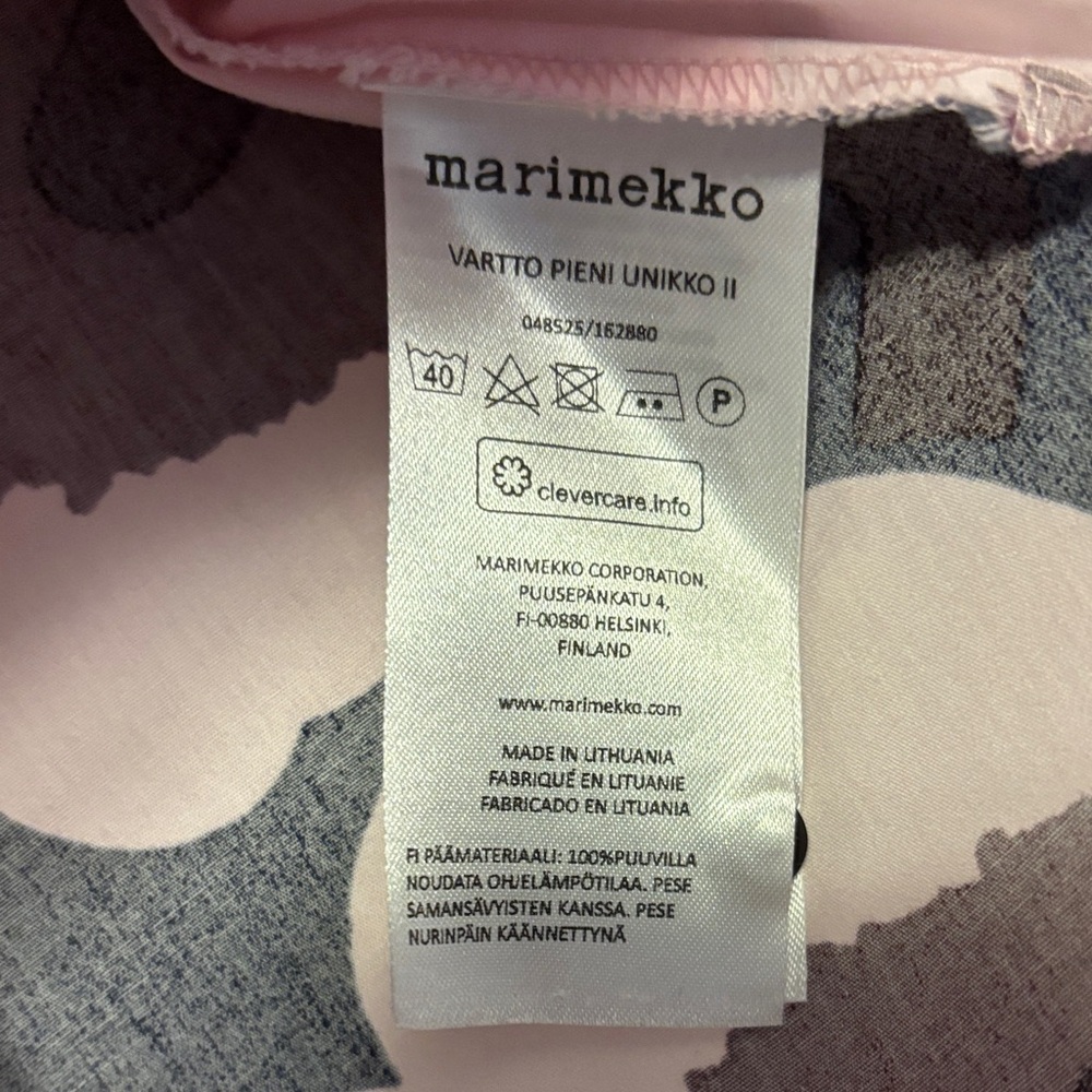 Marimekko Pink Navy Floral Cotton Blouse - Picture 3 of 6